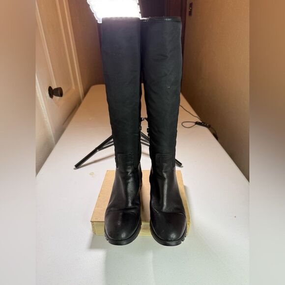 PRADA boots knee high 36.5 US 6.5 black leather nylon - Picture 16 of 16